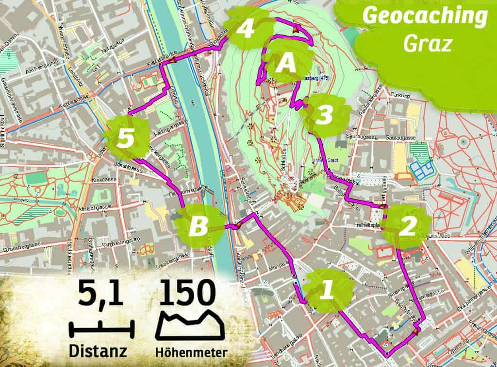 geocaching teamevent teambuilding graz steiermark route kl