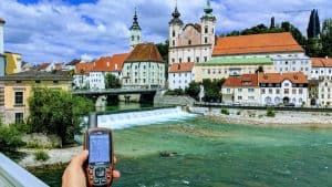 steyr enns zusammenfluss mündung innovativ geocaching teamevent betriebsausflug firmenausflug spaziergang ufer ideen action schnitzeljags quiz